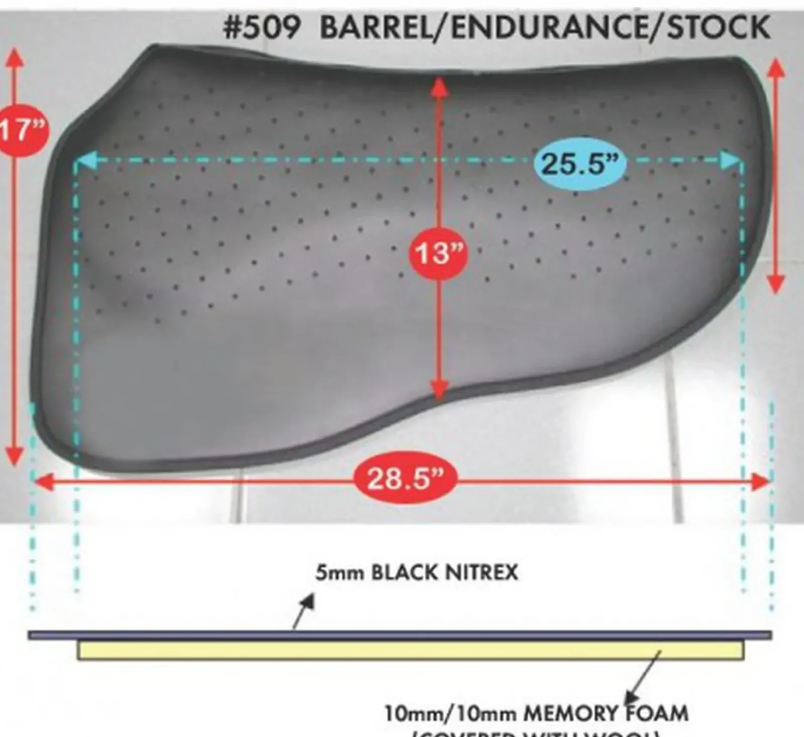 cavallohorseriderfr Amortisseur De Dos F.R.A Cavallo Endurance Tsp#509Pe Black Hot