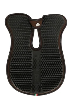 acavallo Amortisseur Garrot Libre Withers Free Hexagonal Gel Pad Mousse A Memoire De Forme Avec Surelevation Arriere Brown