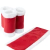 horze Bandes Noel (4 Pcs.) Rouge New