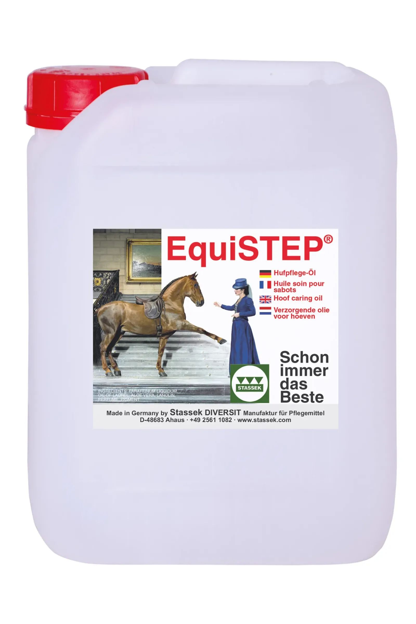 stassek Bidon Recharge Huile Pour Sabot Equistep , 2,5 Litres Dark Green Discount