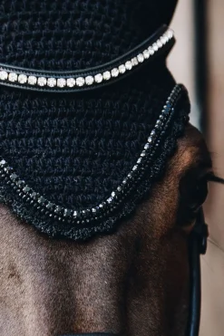 kentucky Bonnet Anti-Mouche Long Stone & Pearl Soundless Horsewear Black Outlet
