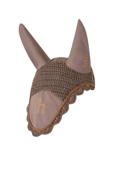 horze Bonnet Anti-Mouches Kenya Iron Grey Brown Outlet