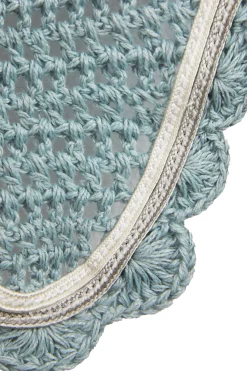 horze Bonnet Anti-Mouches Geneva Silver Blue New