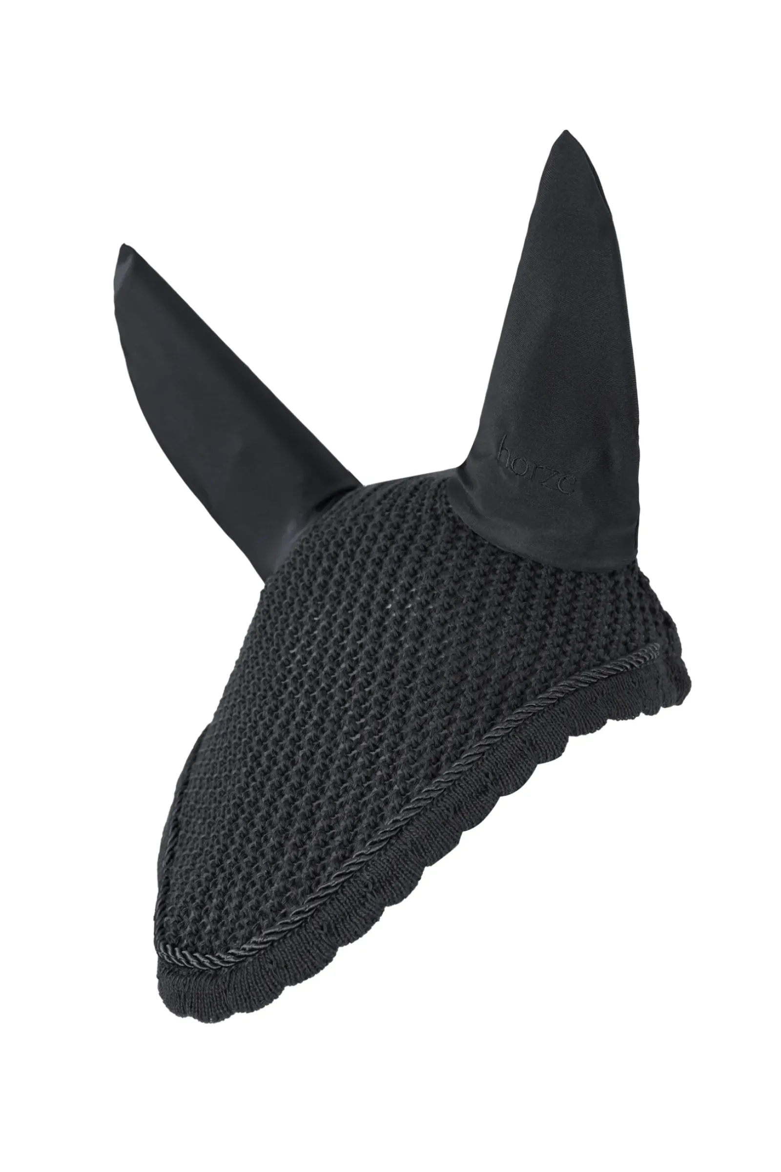 horze Bonnet Anti-Mouches River Noir/Noir New