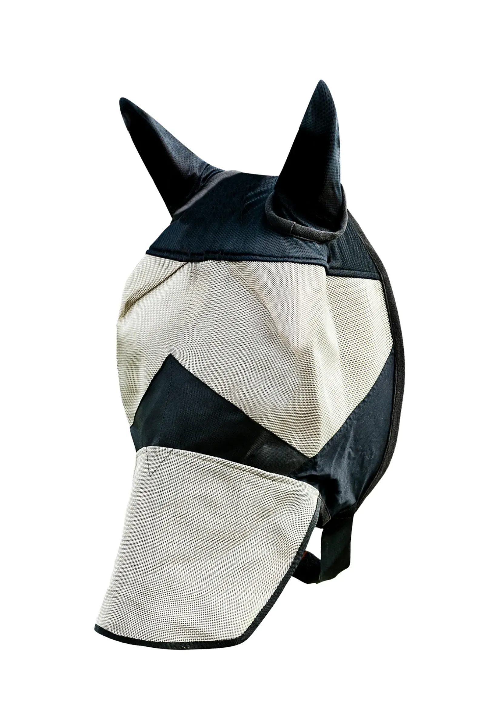 horze Bonnet Anti-Mouches , Protection Naseaux Brun Clair/Noir Outlet