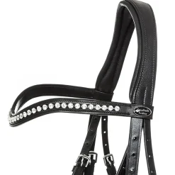 kavalkade Bridon Diana Ir Avec Muserolle Combinee Avec Rênes Black Clearance