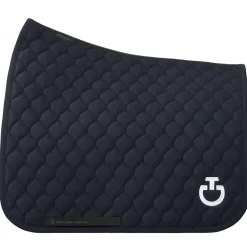 cavalleriatoscana Cavalleria Toscana Circular Quilted Jersey Dressage Saddle Pad Dark Blue/Dark Blue