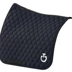 cavalleriatoscana Cavalleria Toscana Circular Quilted Jersey Dressage Saddle Pad Dark Blue/Dark Blue