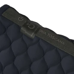 cavalleriatoscana Cavalleria Toscana Circular Quilted Jersey Dressage Saddle Pad Dark Blue/Dark Blue