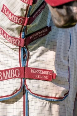 horseware Chemise D'Ete Rambo Optimo Supreme Navy/ Cherry Hot
