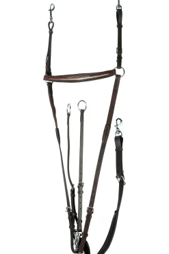 horze Collier De Chasse Combine Martingale Venice Marron Fonce Clearance