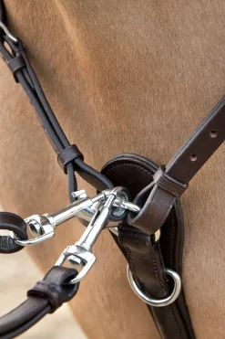 horze Collier De Chasse Combine Martingale Venice Marron Fonce Clearance