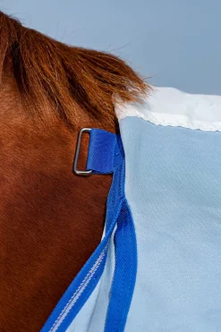 horseware Couverture Anti-Eczéma Amigo Avec Couvre-Encolure Fixe, Poney Azure Blue/ Strong Blue/ Silver Hot