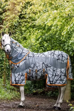 horseware Couverture Anti-Insectes Amigo Camo Grey/Orange Hot