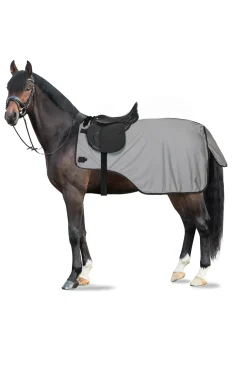 horze Couverture Anti-Insectes Pour Monter A Cheval Eira Avec Encolure Amovible Gris Hot