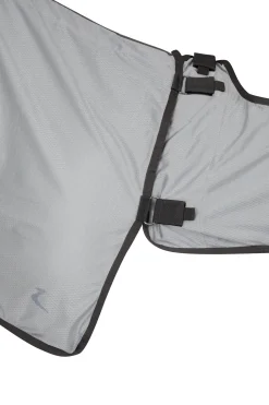 horze Couverture Anti-Insectes Pour Monter A Cheval Eira Avec Encolure Amovible Gris Hot