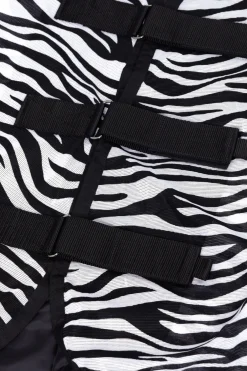 horze Couverture Anti-Mouches Defender Avec Couvre-Encolure Zebra Print