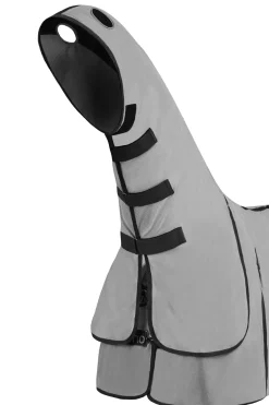 horze Couverture Anti-Mouches Paso Fino Avec Couvre-Encolure Et Protection Uv Titanium Grey Hot