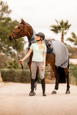 horze Couverture Anti-Mouches Pour Monter A Cheval Paso Fino Avec Couvre-Encolure Amovible Et Protection Uv Titanium Grey Discount