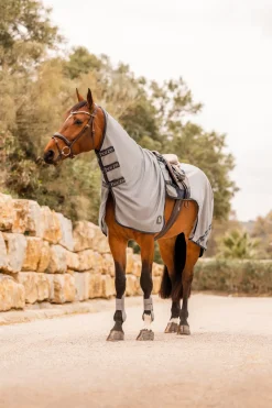 horze Couverture Anti-Mouches Pour Monter A Cheval Paso Fino Avec Couvre-Encolure Amovible Et Protection Uv Titanium Grey Discount