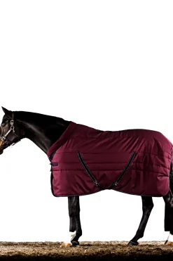 horseware Couverture D'écurie Douillette Rambo Cozy, 200 G Burgundy/Burgundy/ Teal/ Navy