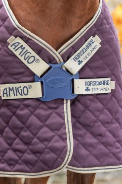 horseware Couverture D'écurie Amigo Stable Plus Medium Disque Avec Couvre-Encolure Amovible, 200 G Fig/Navy/Tan