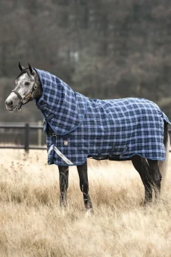 horseware Couverture D'Exterieur Rhino Plus Medium Vl, 250G Dark Blue/Turqoise Blue Online