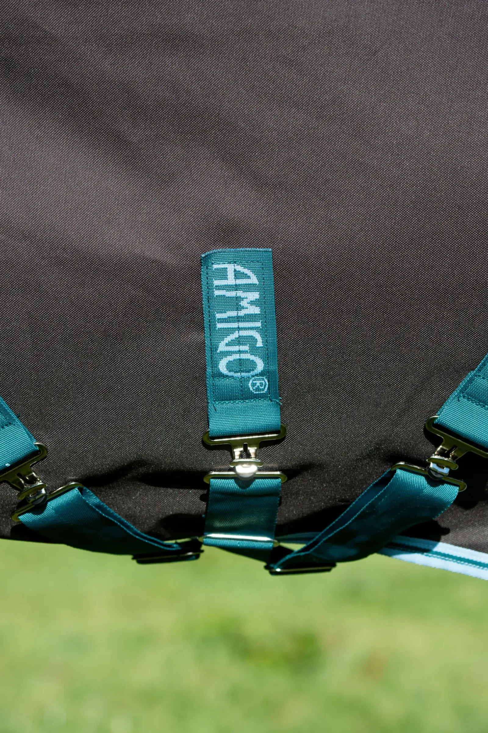 horseware Couverture D'Exterieur Amigo Bravo 12 Plus Fermeture Disque, 250 G Excalibur/Aqua & Turquoise New