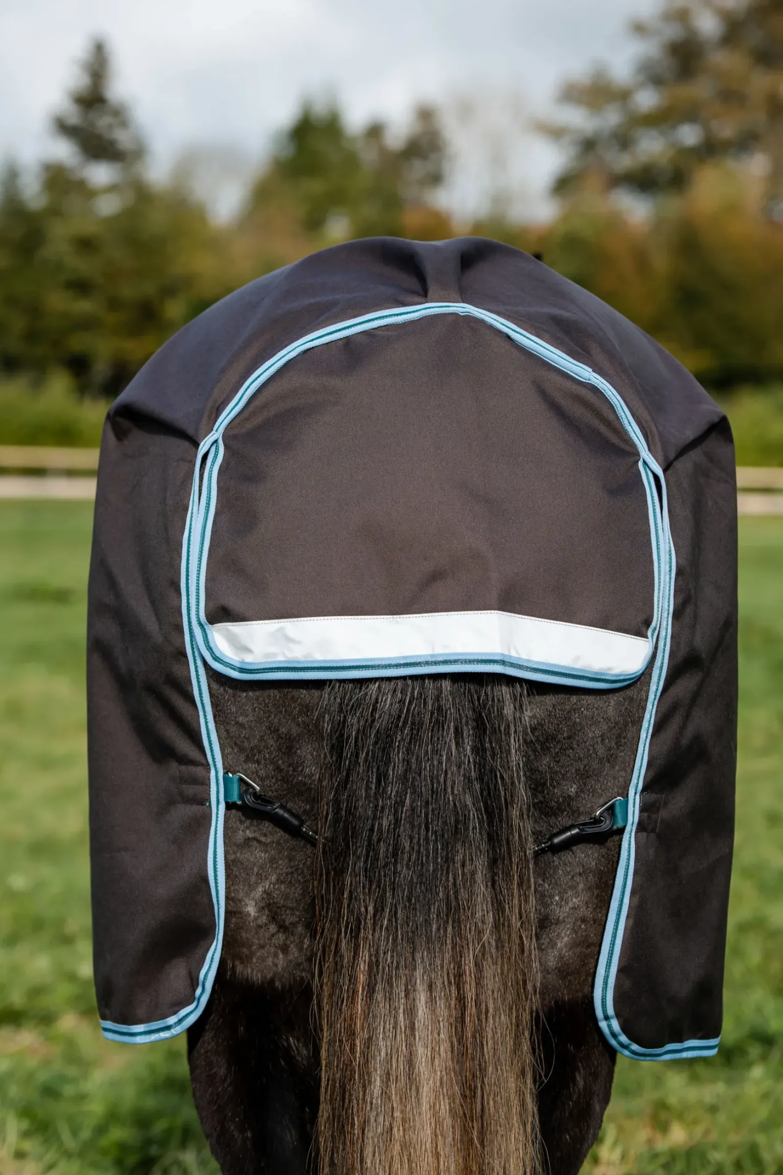 horseware Couverture D'Exterieur Amigo Bravo 12 Plus Fermeture Disque, 250 G Excalibur/Aqua & Turquoise New