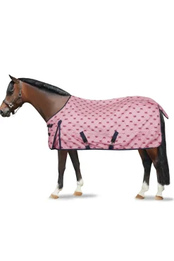 horze Couverture D'Exterieur Avec Impression Couronne Poney, 100 G Pink New