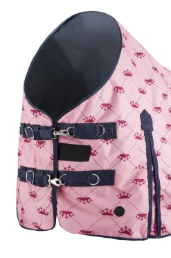 horze Couverture D'Exterieur Avec Impression Couronne Poney, 100 G Pink New