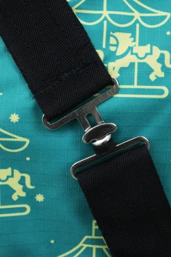 horze Couverture D'Exterieur Carrousel Magique Poney Avec Doublure Polaire Green Blue Slate New