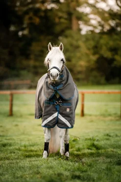 horseware Couverture D'Exterieur Rhino Hexstop Plus Vari-Layer, 250 G Grey/ Indigo Dark Blue Discount