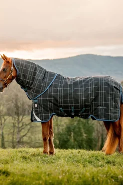 horseware Couverture D'Exterieur Rhino Reflectech Plus Vari-Layer Avec Couvre-Encolure Amovible, 250 G Midnight Dark Blue/ Indigo Blue Clearance