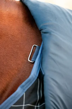 horseware Couverture D'Exterieur Rhino Reflectech Plus Vari-Layer Avec Couvre-Encolure Amovible, 250 G Midnight Dark Blue/ Indigo Blue Clearance