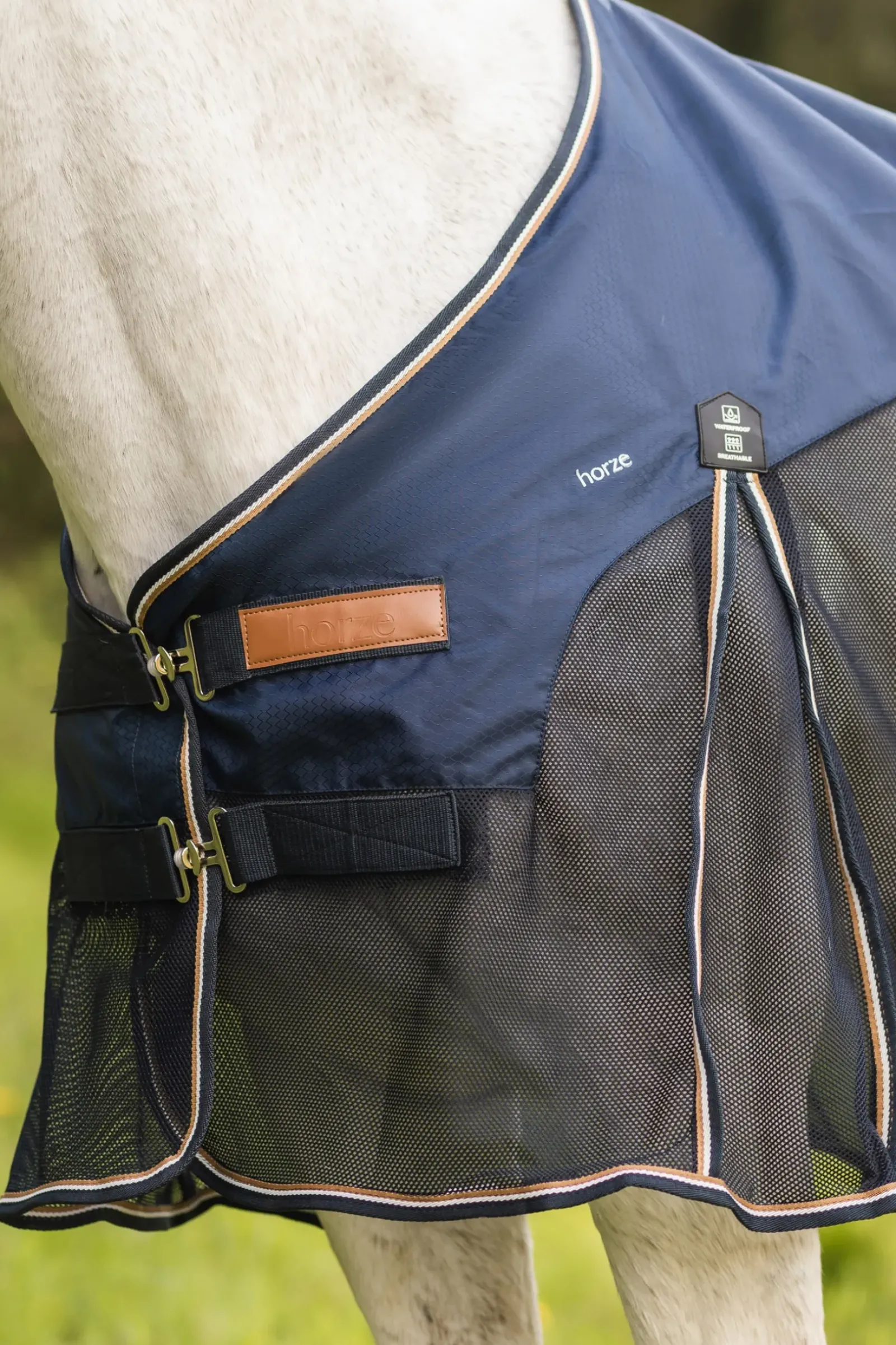 horze Couverture En Maille Et Laine Legere Nevada Dark Navy Outlet