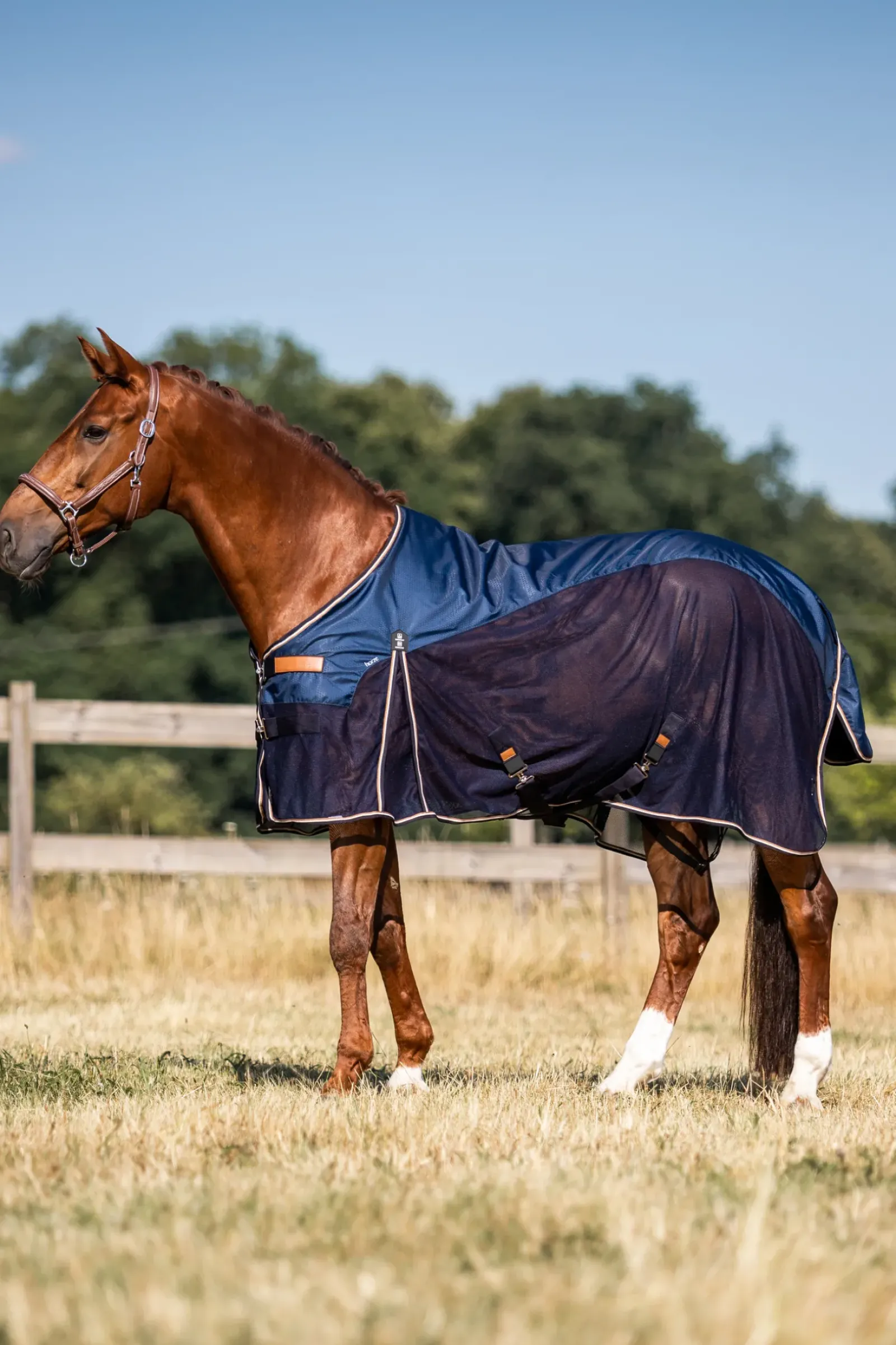 horze Couverture En Maille Et Laine Legere Nevada Dark Navy Outlet