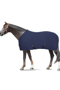 horze Couverture En Polaire Anti-Boulochage Avec Rembourrage En Fourrure Synthetique Au Garrot Dark Navy Best