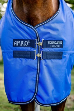 horseware Couverture Amigo Hero Plus Anti-Dechirure 100 G Blue/ Navy/ Grey Hot