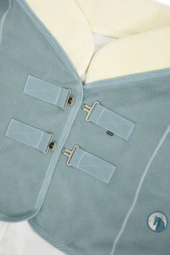 horze Couverture Polaire Geneva Thermocollee Avec Tour D'Encolure En Fourrure Silver Blue Hot