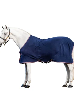 horseware Couverture Sechante En Relief Jersey Navy/Burgundy Discount