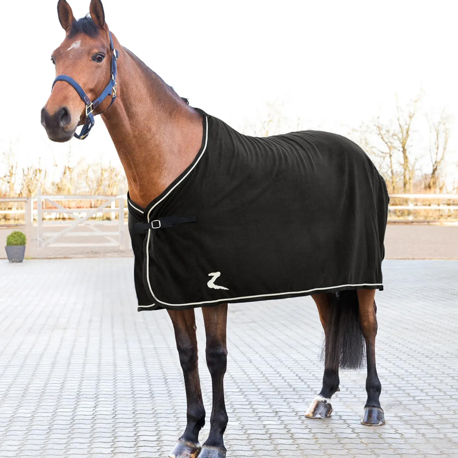 horze Couverture Sechante Polaire Noir