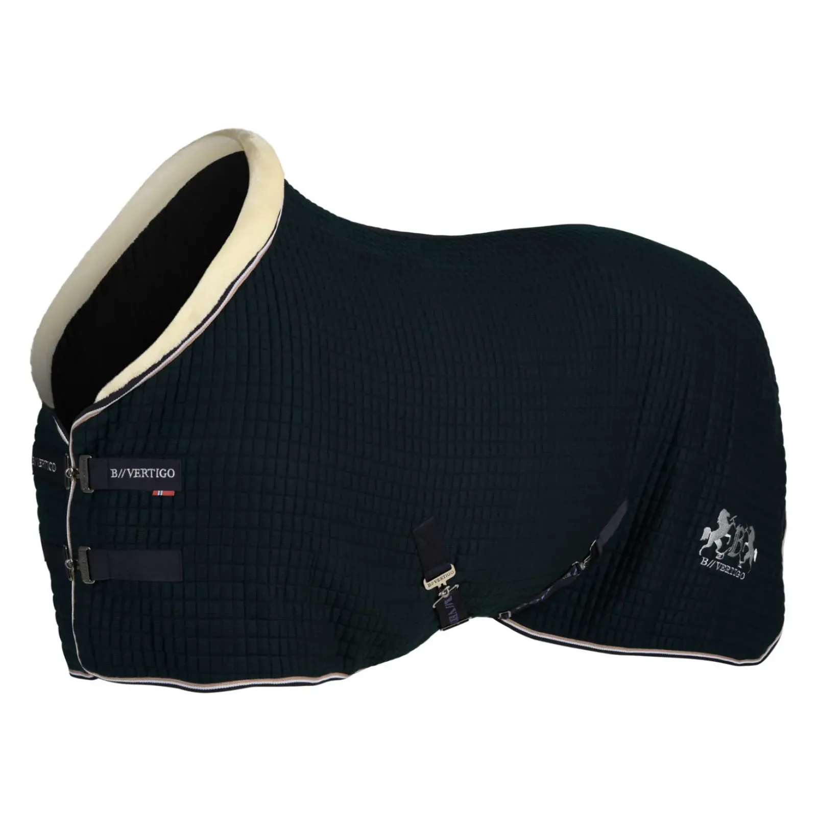 bvertigo Couverture Thermique B Vertigo Dylan Avec Tour D'Encolure En Fausse Fourrure Dark Navy Outlet