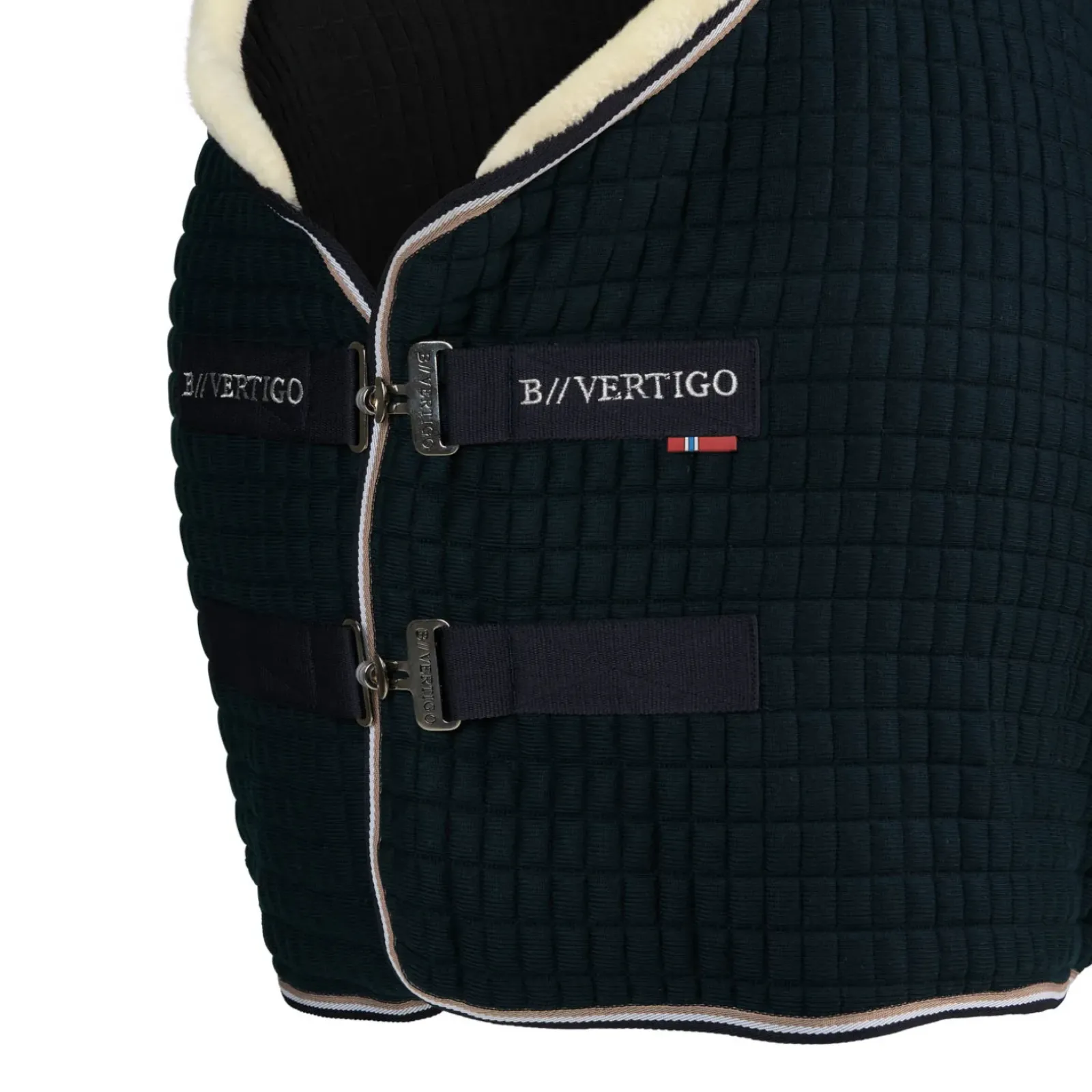 bvertigo Couverture Thermique B Vertigo Dylan Avec Tour D'Encolure En Fausse Fourrure Dark Navy Outlet