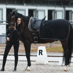 horze Couvre-Reins Couverture Polaire Kiel Noir Discount
