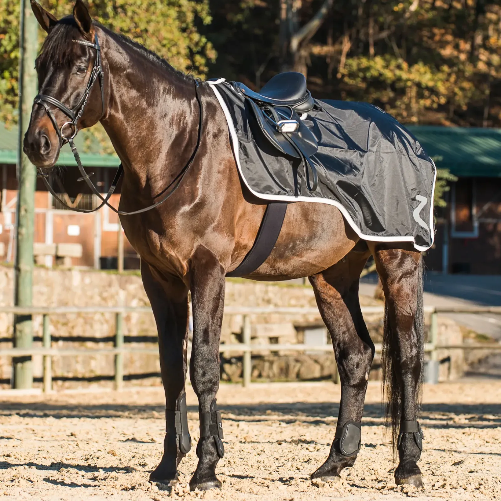 horze Couvre-Reins Double Polaire Protrek Noir Outlet