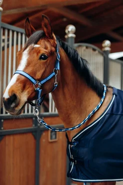 horze Ensemble Licol Et Longe Ella Poney Bleu Fonce Peacoat