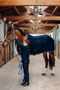 horze Ensemble Licol Et Longe Ella Poney Bleu Fonce Peacoat