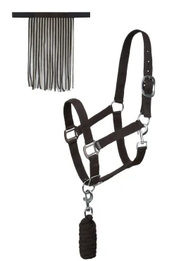 horze Ensemble Licol, Longe Et Bonnet Anti-Mouches Moreton After Dark Brown Clearance