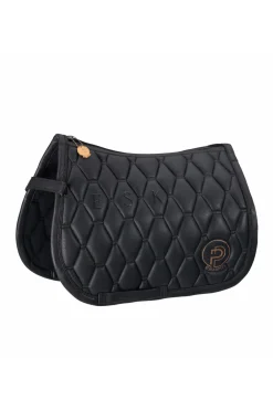 eskadron Platinum 23 Tapis De Selle Shetland En Simili Cuir Metallise Black Sale